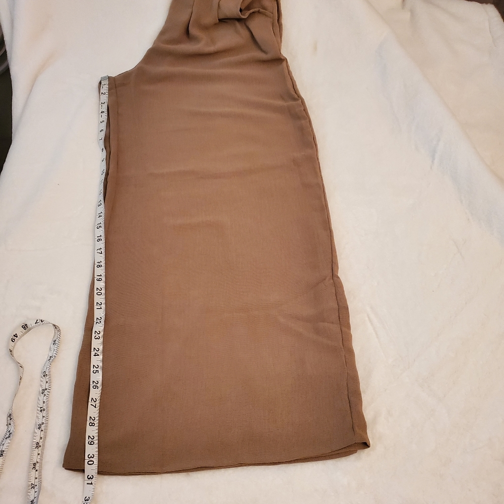 #128 LAST CHANCE! 🛑L Mocha Khaki Fabulous Boho Wide Leg Solid Pleated Pants - Picture 11 of 11